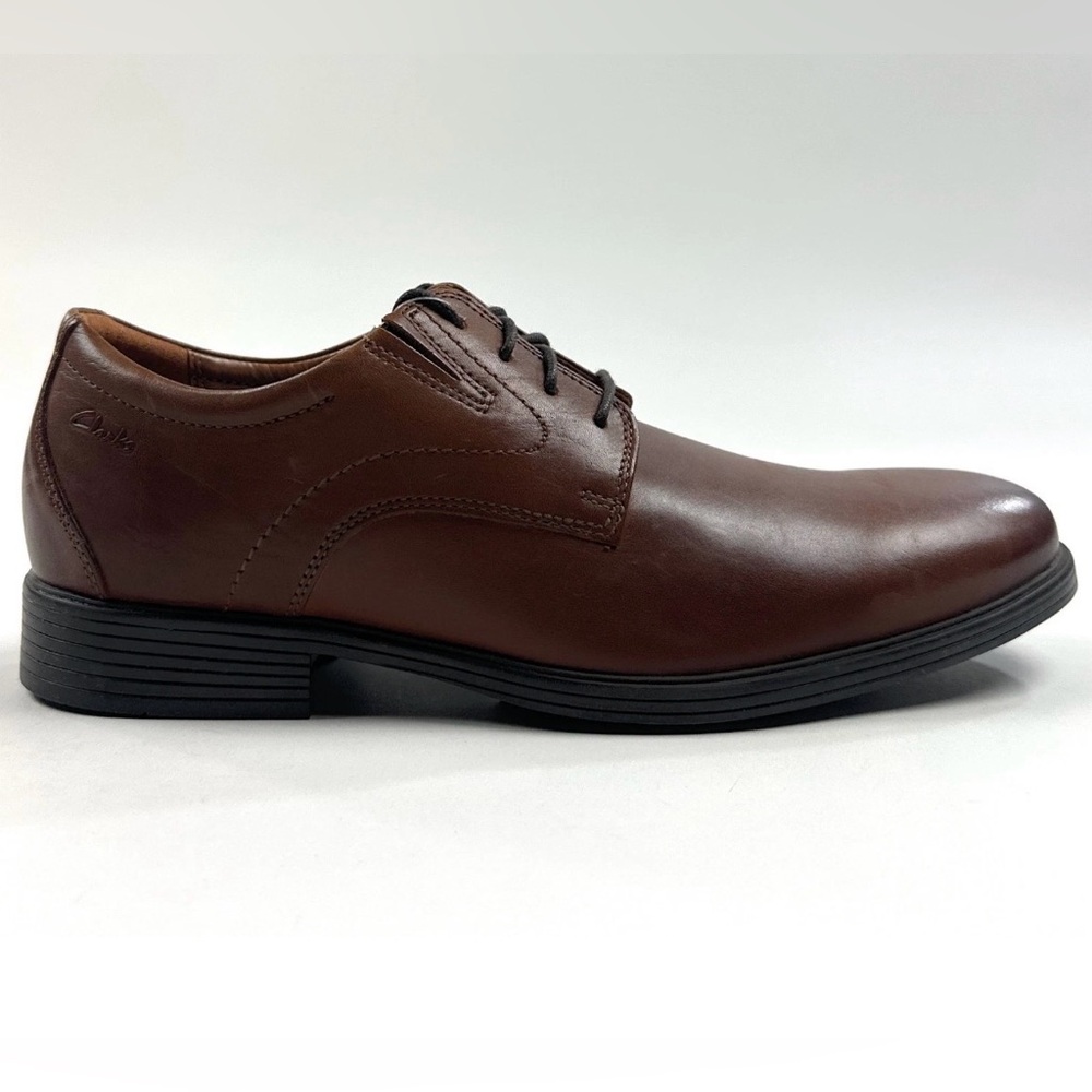 Clarks Whiddon Plain Toe Brown Men 7 Leather Oxford Dress Shoes Comfort 26152919
